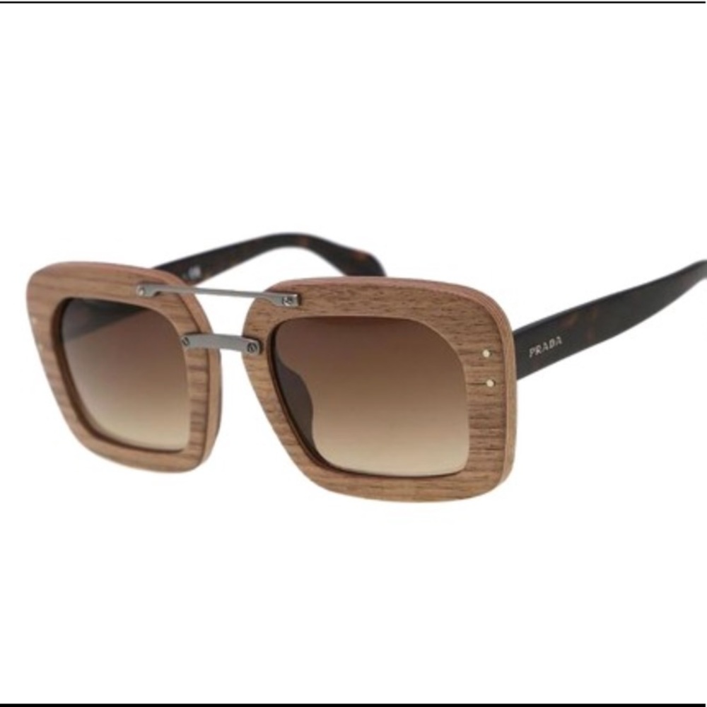 Authentic Prada Wooden Sunglasses Nut Canaletto - Picture 4 of 7